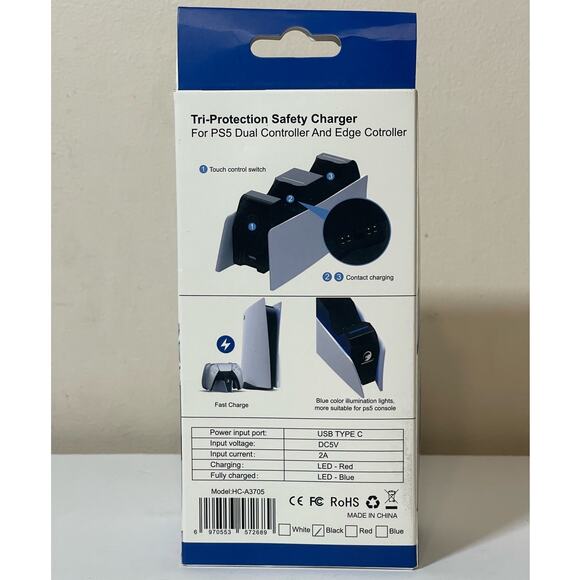 Honcam Tri-Protection Safety Dual Controller Charger PS5 DualSense Controller - Picture 4 of 5